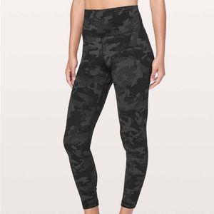 EUC Lululemon Align Pant II *25" in Incognito Camo Multi Grey in size 2